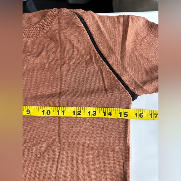 Scotch & Soda Maison Scotch Women’s Knit Crewneck Sweater Dress Brown Sz S - Picture 11 of 13
